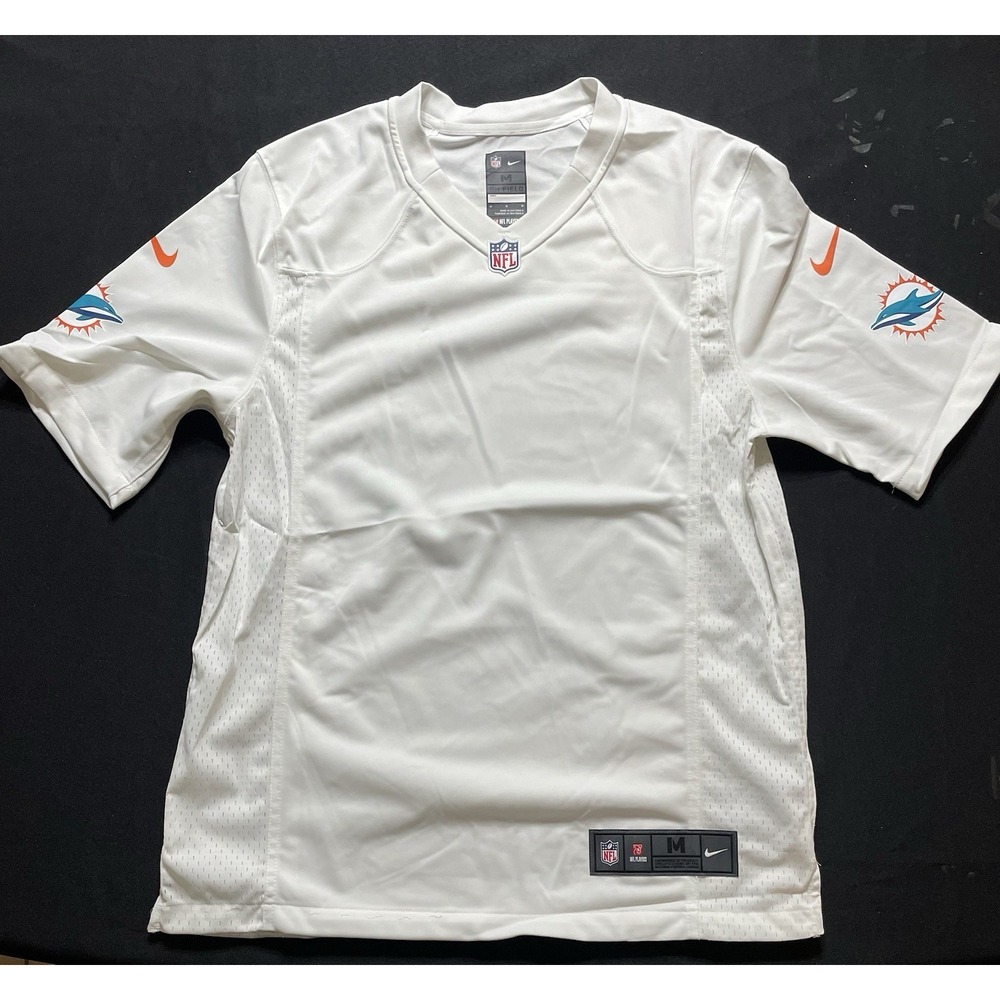 Nike Miami Dolphins On Field White Jersey Men's Medium NFL Team Issue Blank